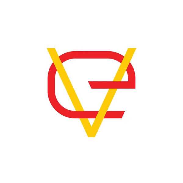 Carta Triângulo Vinculado Linha Logotipo Vetor —  Vetores de Stock