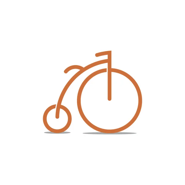 Simple Bicicleta Vieja Decoración Retro Símbolo Vector — Archivo Imágenes Vectoriales