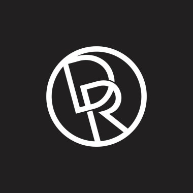 harf dr bağlı satırlar monogram düz logo