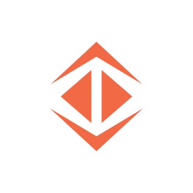 ok geometrik çokgen üçgen logo vektörü