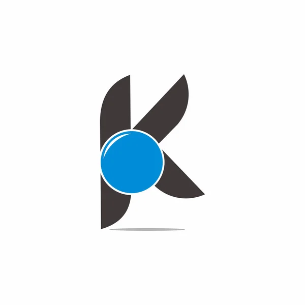 Litera Okrąg Niebieski Szkło Geometryczne Logo Wektor — Wektor stockowy