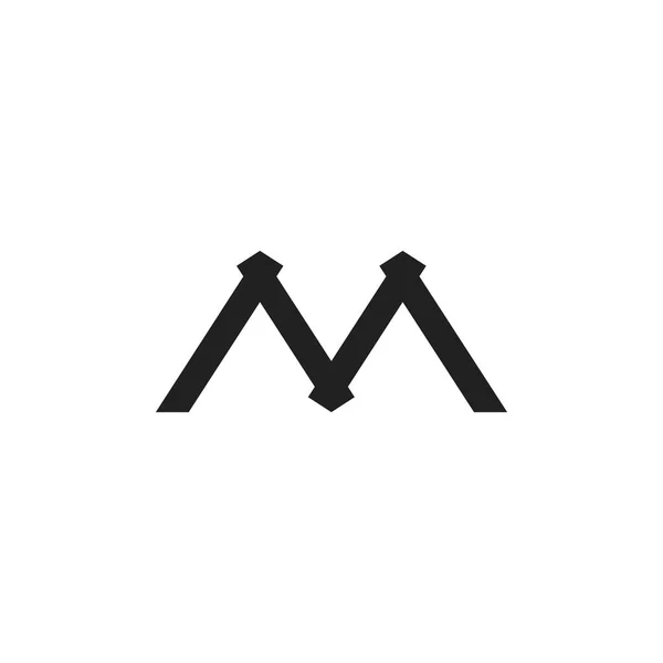 Letra Linha Geométrica Simples Logotipo Vetor —  Vetores de Stock