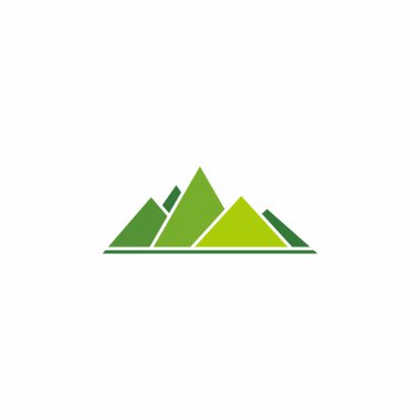 Basit geometrik eğimli dağ aralığı logo vektörü