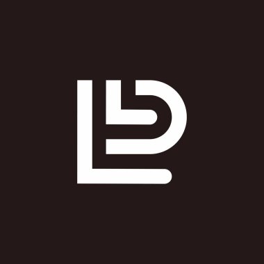 soyut harf l çizgili geometrik çizgi sembolü logo vektörü