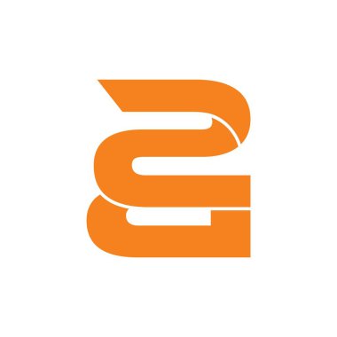 iki numaralı basit geometrik logo vektörü