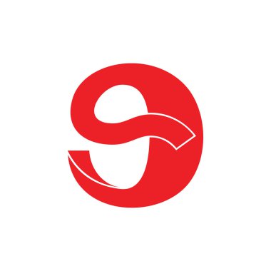 harf d kurdele şekil logo vektörü