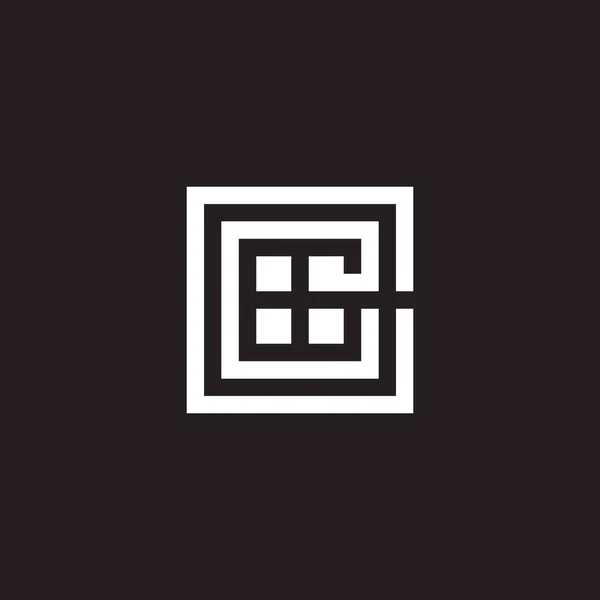 Harf Kare Pencere Logo Vektörü — Stok Vektör