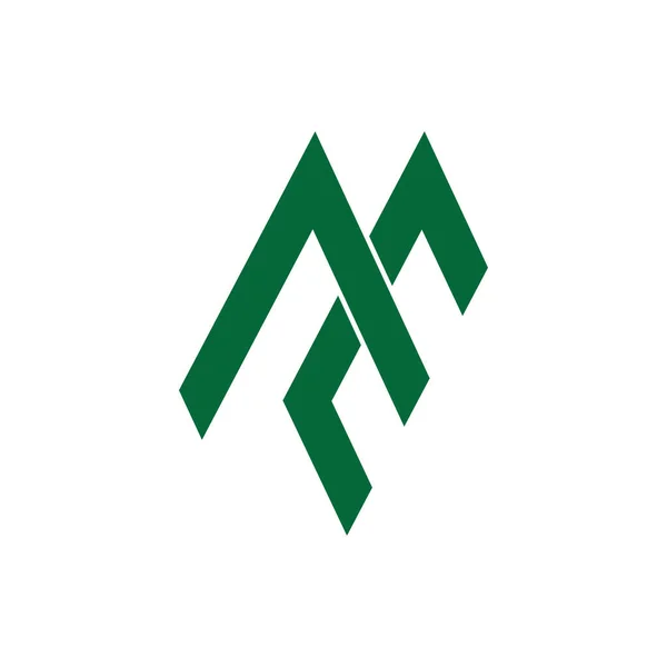 Abstrato Letra Linha Geométrica Simples Logotipo —  Vetores de Stock