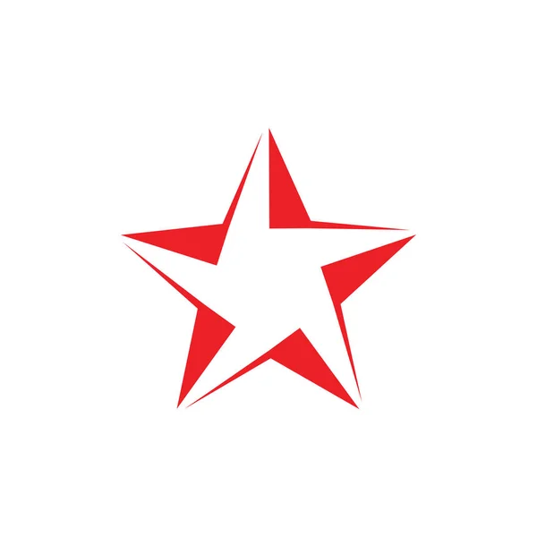 Estrella Geométrica Vector Logo Plano — Vector de stock