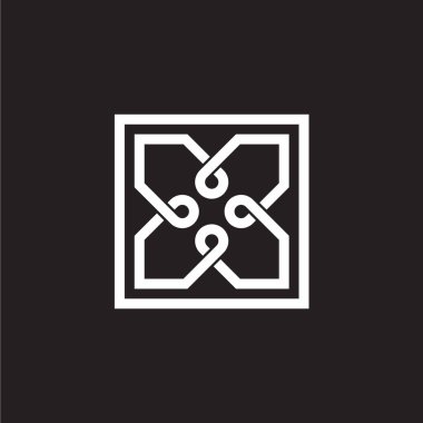 Sonsuzluk üst üste binen çizgi, tasarım sembolü logo vektörünü oluşturur