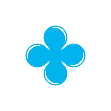 Su damlaları basit logo vektörüne bağlı