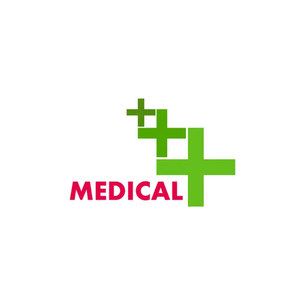 Medicina Médica Mais Símbolo Logotipo Vetor —  Vetores de Stock