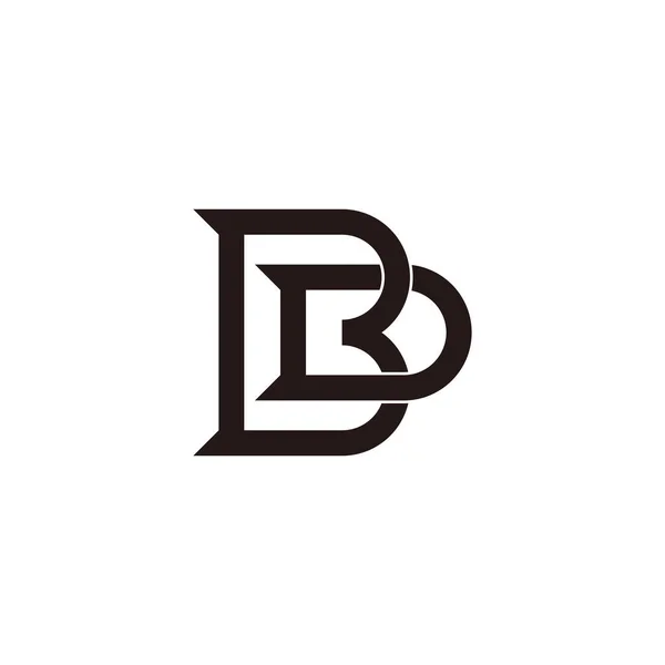 Abstrato Letra Sobreposição Linha Design Logotipo Vetor —  Vetores de Stock