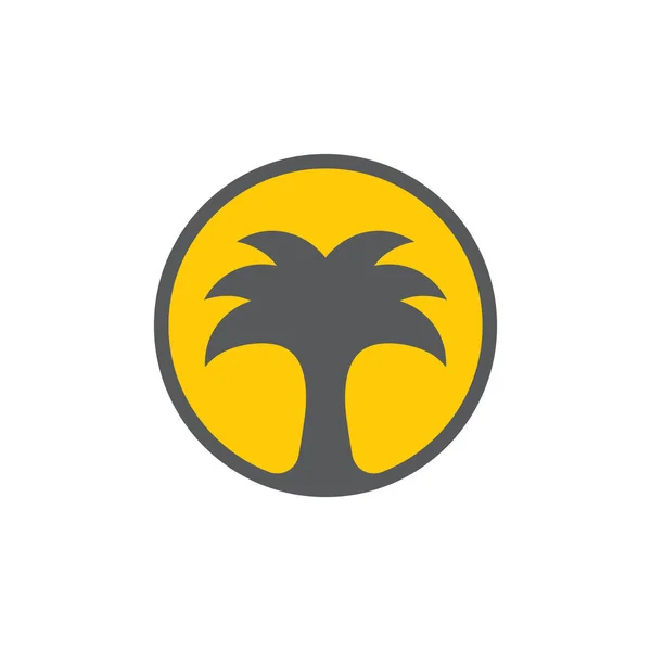 Dates Palmier Moyen Orient Logo Vecteur — Image vectorielle