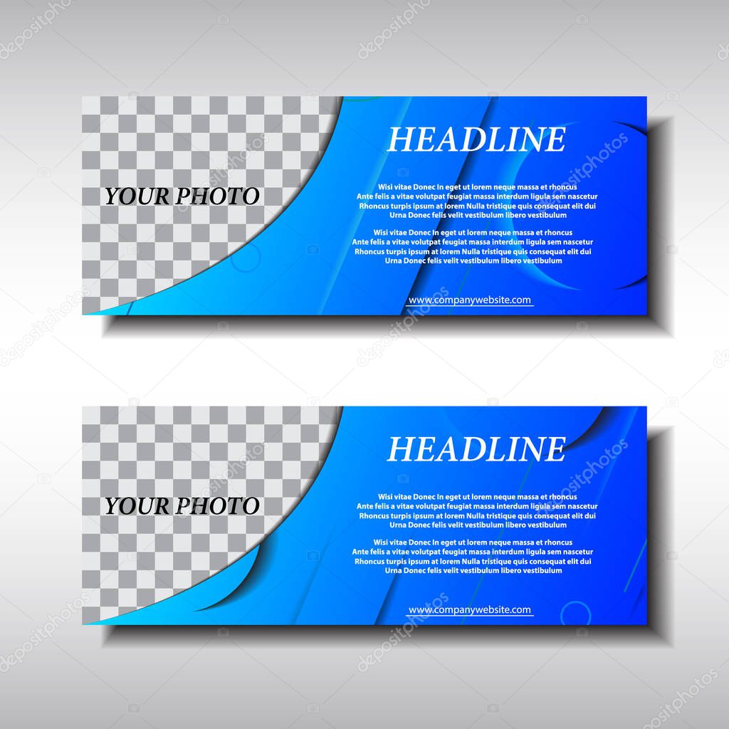 Cover Web Banner Social Media. Design template with color background.