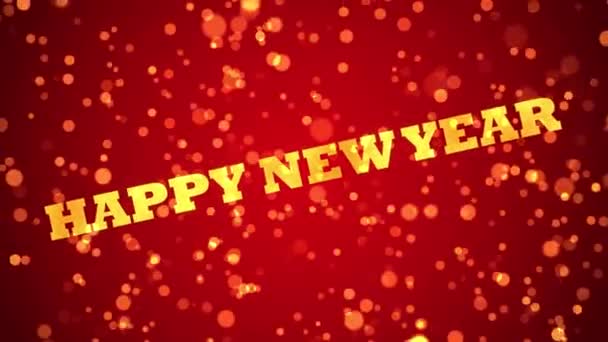 Szczęśliwego Nowego Roku Wizytówka Powitalna Animacja Nowy Rok Której Wszystko — Wideo stockowe