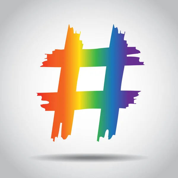 Etiket simgesi simgesi. El çizimi stili. LGBT rengi. Vektör çizimi. EPS10