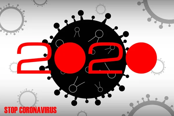 Stoppa Coronavirus Utbrott Coronavirus 2020 Medicinskt Pandemiskt Koncept Med Farliga — Stock vektor