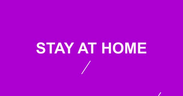 Tinggallah Rumah Tinggal Rumah Dalam Karantina Diri Untuk Membantu Memperlambat — Stok Video