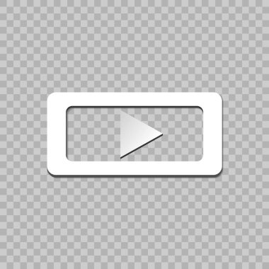 Kırmızı düğmeli video oynatıcı. Sosyal medya. Sosyal Medya Arkaplan İşareti İndirmesi. Vektör logosu. EPS10