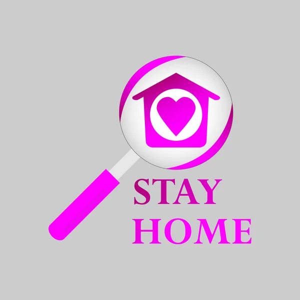 Stayhome Concept Illustration Coronavirus Isolation Period Stay Home Campaign Icon — Stock Vector