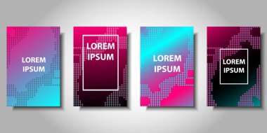 Modern arka plan tasarımı. Renkli yarım ton eğimleri. Minimal kapak tasarımı. Web için arkaplan şablonu tasarımı. Güzel gradyanlar. Vektör çizimi. Bölüm 10