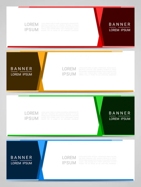 Plantilla web de banner corporativo abstracto, ilustración vectorial — Vector de stock