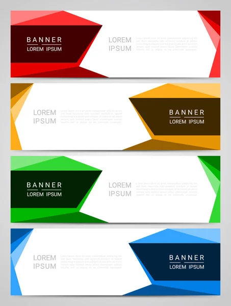 Plantilla web de banner corporativo abstracto, ilustración vectorial — Vector de stock