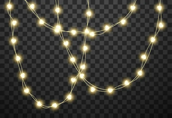 Coeurs ampoules isolées sur fond transparent, illustration vectorielle — Image vectorielle