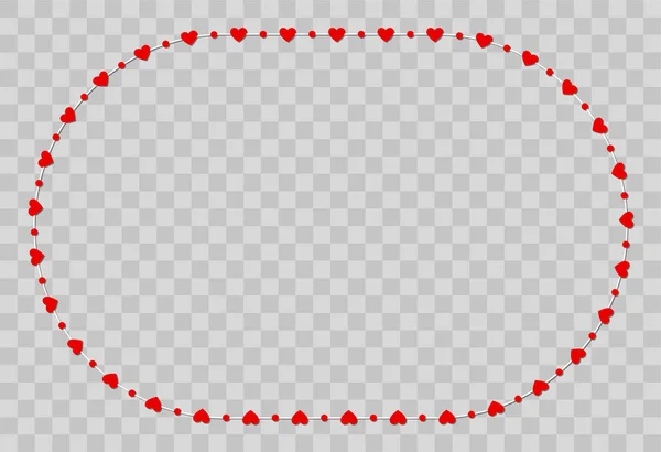 Papel em forma de coração vermelho isolado sobre fundo transparente — Vetor de Stock