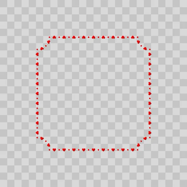 Papier rouge en forme de coeur isolé sur fond transparent — Image vectorielle