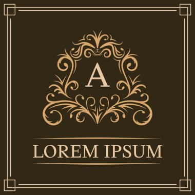 Lüks logo şablonu, harf A logo tasarımı