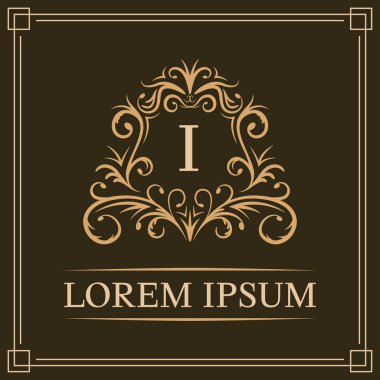 Lüks logo şablonu, harf I logo tasarımı