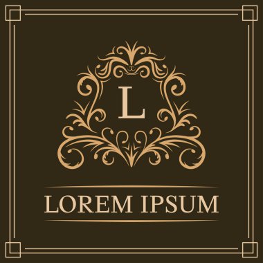 Lüks logo şablonu, L harfi logo tasarımı
