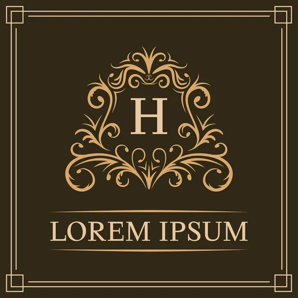 Luxury logo template, letter H logo design