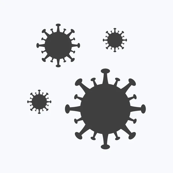 Estilo Diseño Plano Coronavirus Sobre Fondo Blanco Ilustración Vectorial — Archivo Imágenes Vectoriales