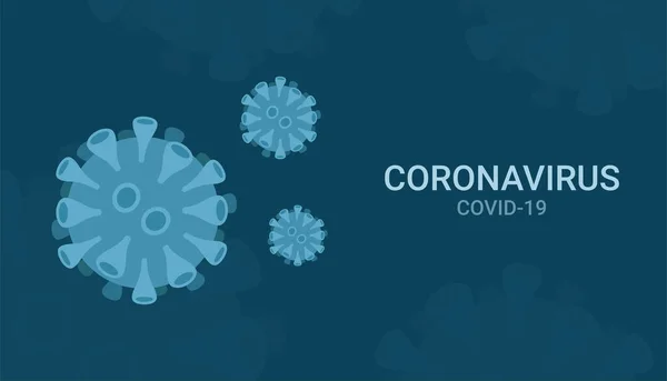 武汉病毒性疾病 蓝色背景下的Coronavirus 2019 Ncov 病媒说明 — 图库矢量图片