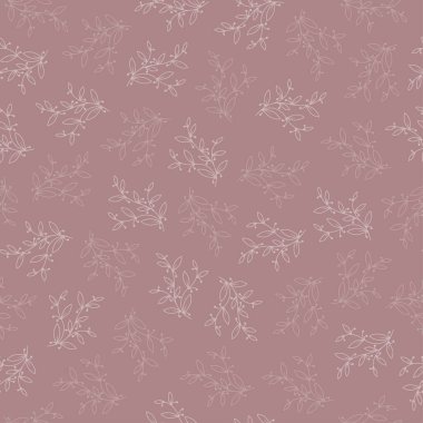 Elle çizilmiş çiçekli kusursuz desen, vektör illüstrasyonu