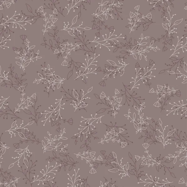 Elle çizilmiş çiçekli kusursuz desen, vektör illüstrasyonu