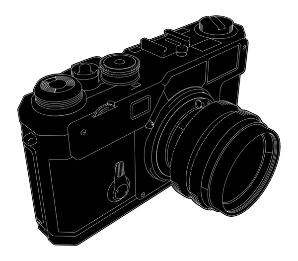 Vettore della fotocamera fotografica — Vettoriale Stock
