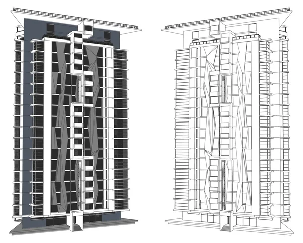 Edificios urbanos modernos — Archivo Imágenes Vectoriales