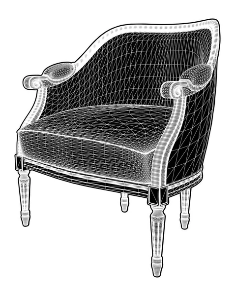 Antiken Sessel Vektor — Stockvektor