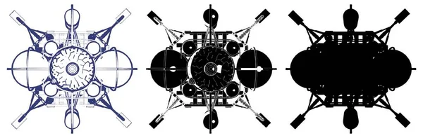 着陆器空间矢量 — 图库矢量图片