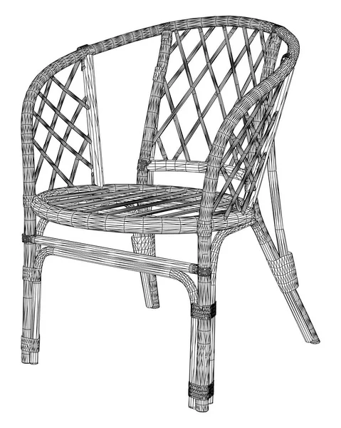 Вектор бамбукового кресла — стоковый вектор