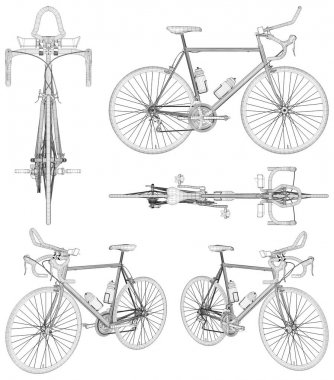 Bisiklet illüstrasyon vektör 