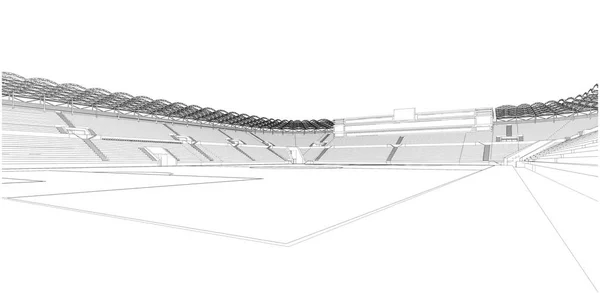 Illustration vectorielle du stade de football — Image vectorielle