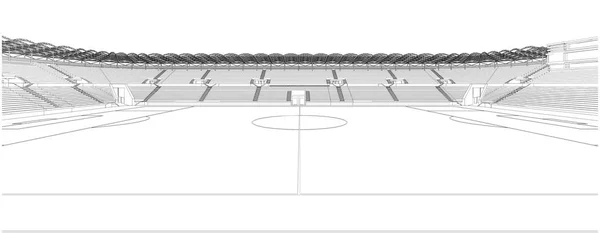Estadio de Fútbol Ilustración Vector — Vector de stock