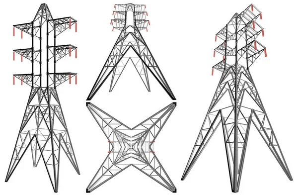 Přenos elektřiny Tower vektor — Stockový vektor