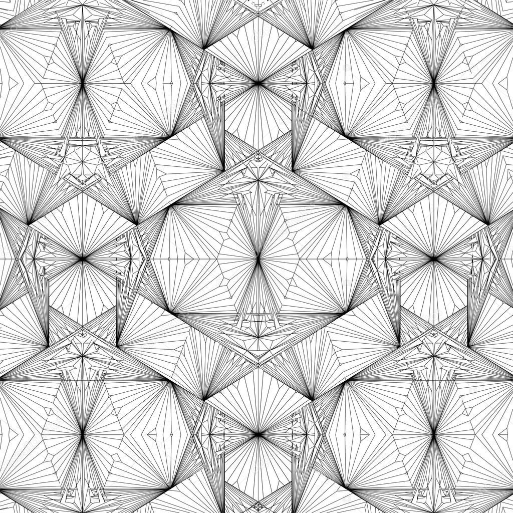 Geometric Wire Line Structure Vector