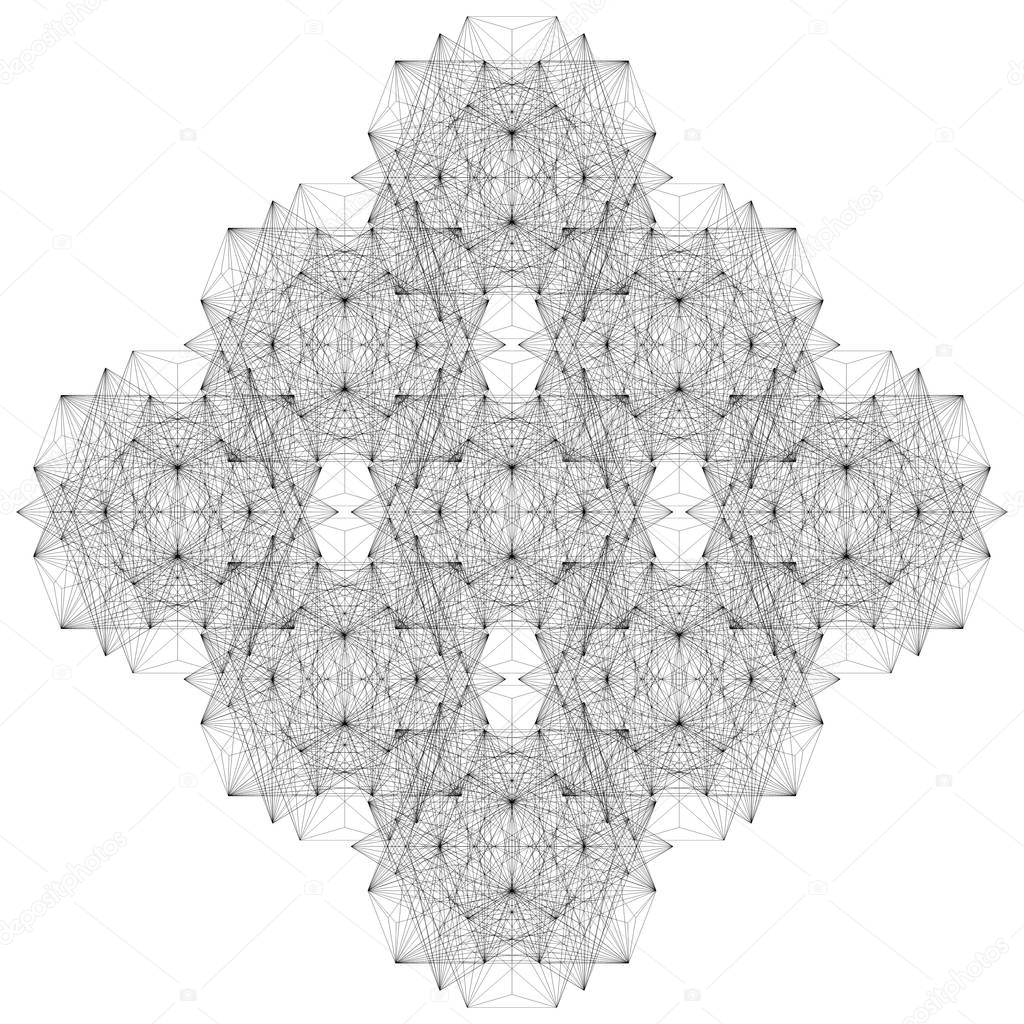 Geometric Wire Line Structure Vector